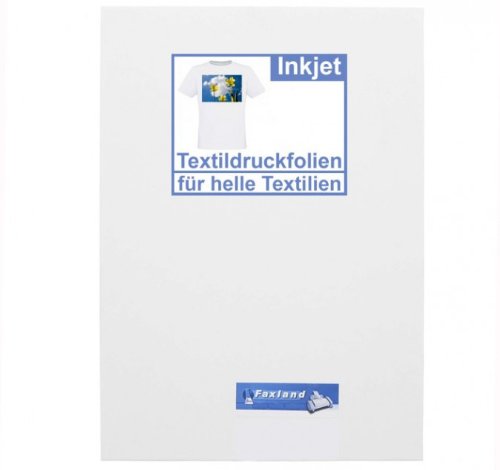 A3 T-Shirt Folie 10x, helle Textilien bedrucken - mit Inkjet Bügelfolie Transferfolie