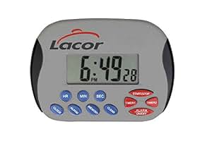 LACOR Küchenuhr Mit Wecker & Timer – LCD-Display, Magnetisch Oder Mit Standfuß, 24h Countdown