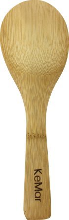KeMar Bambus Reislöffel, Kochlöffel, Rührlöffel, Küchenlöffel, Holzlöffel, Löffel, naturbelassen, nicht lackiert, mehrfach verwendbar, länge 19 cm