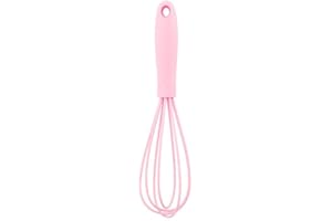 AKUYAO Miscelatore manuale per uova, Frullino in silicone, Mini frullino, Frullino, Frullino piccolo, Frullino piccolo, Frullino, sbattere, schiumare e mescolare (rosa)