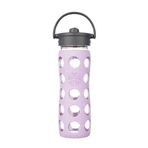 Lifefactory 15011 - Borraccia con cannuccia,475 ml lilla