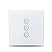 Produktbild Jinvoo WiFi Vorhang Schalter, EU Smart WIFI Touch-Schalter, drahtlose Fernbedienung Fenster Vorhang Schalter Controller Roller Shutter Switch, kompatibel mit iOS/Android, weiß (curtain)