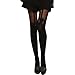Produktbild laixing Zeitgeist Design Schwarz Vintage Strumpfhosen Strumpfhose Tattoo Schleife Straps Oberschenkel hohe Elastic Weihnachtsstrumpf