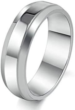 Jasmineees Jewellery Stainless Steel Men Ring Classical Smooth surface Punk Biker Rock Retro Gothic Ring for Men Silver Size N 1/2