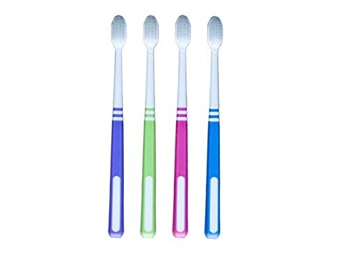 NqceKsrdfzn Cepillo de Dientes Suave Cepillo de Dientes Suave Cabeza pequeña 4 Piezas para Adultos (Aleatorio