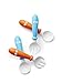 BABYBJORN Baby Spoon and Fork, Orange/Turquoise, 4-Piece