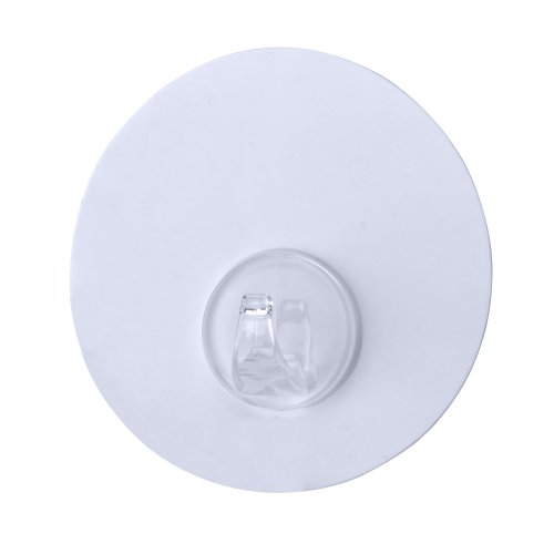 WENKO 20193100 Static-Loc Wandhaken Uno White – Befestigen ohne Bohren, Kunststoff, 8.5 x 2 x 8.5 cm, Weiß - 4