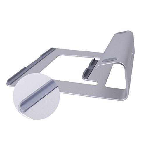 BUJIAN Laptopständer Aluminium Ständer und Halter für Notebook Macbook Pro Air iPad Lenovo Asus 10-15 zoll (Silber) - 4