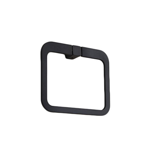 TGLOE Gummi-Malerei Matt Towel läuten schwarz einfache moderne Gummi Malerei Badezimmer hängen Handtuchring Matten