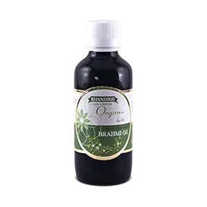 Khandige Organic Ayurvedic Brahmi Hair Oil (Baccopa Monnieri) -100Ml | improve memory and concentration | Hair Growth | For Healthy Skin | Reduces Stress & Anxiety| Brahmi will provide good nutrition to the hair roots.