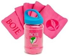 BOJE Cooling Chill Towel - Innovative Material Cools As Moisture Evaporates! Available in BLUE, GREEN or PINK! * New Design CLIP CAP * LIFETIME GUARANTEE!