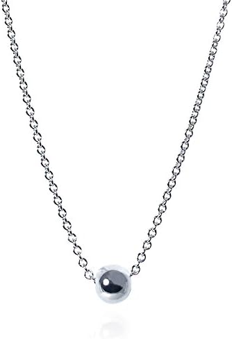Anniversary Gift, Sterling Silver Ball Pendant On An Adjustable Chain