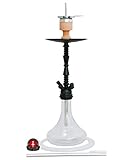 Amy Shisha Zoom Pulverbeschichtet-schwarz Transparent