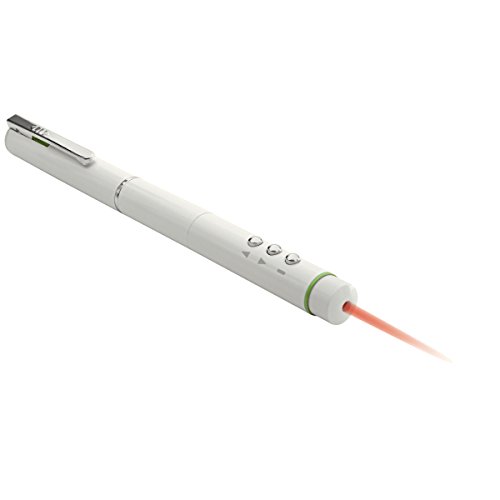Leitz, Presenter mit Schreibfunktion und Laserpointer, Stylus, Messing / Kunststoff, Inkl. 3 Knopfzellenbatterien, Complete, Weiß, 64770001 - 9