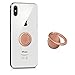 Price comparison product image kwmobile Ring Stand Finger Holder - Round Cell Phone Grip with 360 Degree Rotating Metal Kickstand Mobile Universal Self-Adhesive Mount - Rose Gold