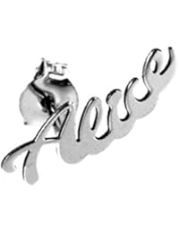 Orecchino personalizzabile con nome o inziale e 1 orecchino in regalo. Argento 925 anallergico.