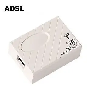 CAMRON Splitter/ADSL /DSL Filter RJ11 Broadband Modem Box - White