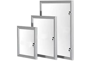 Display Genie External Lockable Tamperproof Poster Display Noticeboard – Silver Anodized Aluminium Frame – Hollow Back – Lockable - Tamperproof Door – Perfect for Displaying Information (A0)