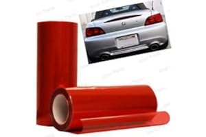 MSA 100cm x 30cm RED Car Headlights, Tail Lights, Fog Lights Tint Vinyl Film, Self Adhesive Waterproof