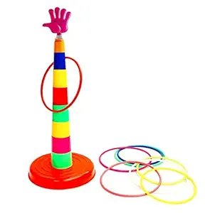 The Voila?s - Plastic Ring Toss Quoits Hoopla Throw Game for Kids | 50 CMs Tall