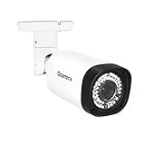 ☛【Visión Panorámica y Visión Nocturna por Infrarrojos de 130 Pies】 La cámara de lente focal focal de 2.8-12 mm ofrece un ángulo de visión de 30 ° ~ 90 °, con 42pcs de luz LED infrarroja incorporada para visión nocturna de hasta 130 pies, lo que puede proporcionar imágenes claras incluso en la noche