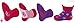 Little Grippers Dark Pink 12-24 months Baby Socks with Stay On Technology