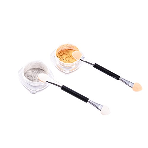 Art Weise Nagel Magisches Spiegel Puder, Gold und Silber 2 Farbe - 5