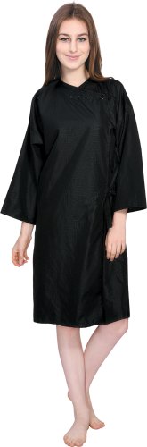 Hairdressing Salon Hair Gown Crinkle Fabric.Black