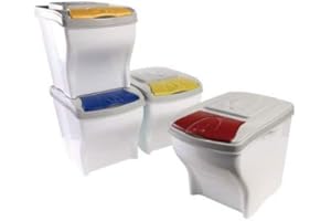 Lgv Pattumiera Raccolta Differenziata Poker 4 Pezzi Bama Secchio Spazzatura