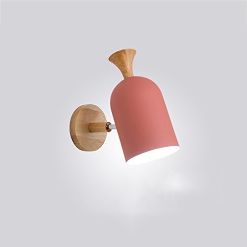 XUEPINGbideng XUEPING Wall Lamp Hanging Wall Lamp Indoor Solid Wood 3 Colors Hair Dryer Type Rotating Lamp Hallway Living Room Staircase Aisle Bedroom Bedside Wall Lamp (Color : A, Size : Two loaded)
