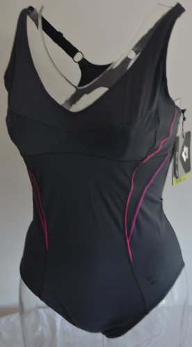 Preisvergleich Produktbild arena MILVA Schwimmanzug Badeanzug grau Fuchsia Gr. 38 Aquafit High Level