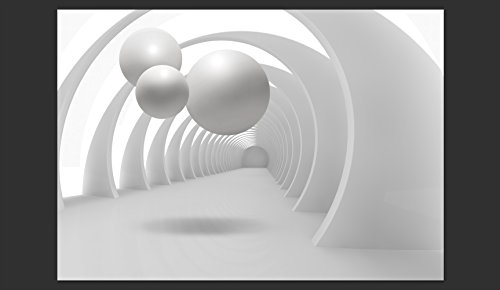 FOTOTAPETE 3D 400×280 cm – VLIES TAPETE PREMIUM – PROFI QUALITÄT – Top moderne Wanddeko – Riesen Wandbild – Top Design Tapete – Neue exklusive Edition mit noch besser Druckauflösung – Deutsches Premium Vlies – Abstrakt Kugeln Architektur a-B-0034-a-a - 2
