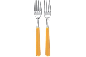 Excelsa "Branché Lot de 2 fourchettes de Table Jaune