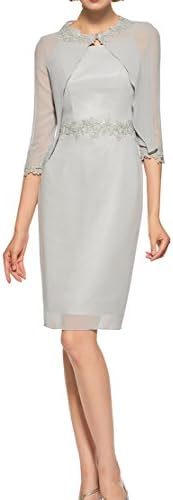 Venus Bridal 2018 Women's Simple Dress 2 Pcs for Mother of The Bride Dress