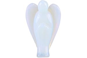 ‎AKOZON Akozon Schutzengel 1.5inch Schöne Natürliche Opal Stein Geschnitzt Engel Crystal Stone Geschenk Talisman Glücksbringer Reiki Deko