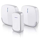 【36 PIEZAS DIFERENTES CON VOLUMEN AJUSTABLE EN 4 NIVELES】 36 campanas similares a CD con 4 niveles de volumen ajustables de 25 dB a 85 dB, lo que le permite escuchar el timbre y responder a la puerta o señal del paquete a tiempo.