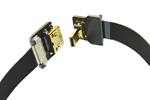Neue BLACK FPV HDMI Kabel Micro HDMI Stecker Schnittstelle zu MINI HDMI weibliche Schnittstelle für GH4 BMPCC A5000 A6000 A7S A7R 20CM - 2
