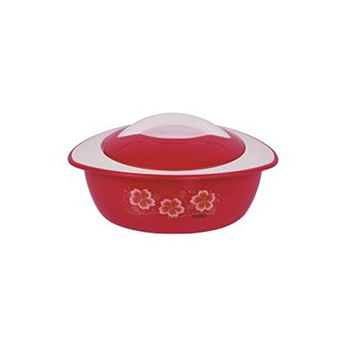 Cello Futura Plastic Casserole, 2.5 litres, White/Pink