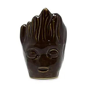 Groot Guardians of The Galaxy Bonsai Plant Pot or Flowerpot or Multipurpose Stand 12 cm Front Height (Dark Greyish Brown)