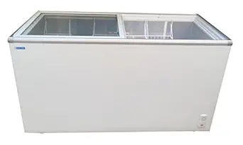 Blue Star Glass Top Deep Freezer, 400L (White, GT400)