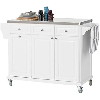 Amazon De Sobuy Fkw33 W Kuchenwagen Mit Edelstahlplatte