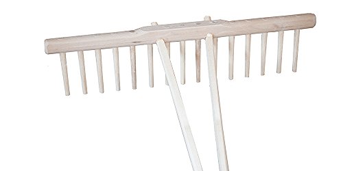 Traditioneller Vollholz-Rechen ‚Holzer‘- Handwerksqualität aus Österreich B52cm-15 Z inken - 2
