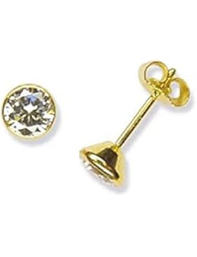 Schmuck-Pur Echt 333/- Gold Solitär-Zirkonia-Ohrstecker 2 mm Steindurchmesser