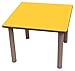 Produktbild mobeduc – Kindertisch, quadratisch, Holz 80 x 80 cm, talla 3 Haya y amarillo