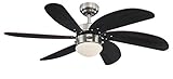 Westinghouse Ceiling Fans Ventilateur Turbo Swirl Chrom. Flügel Wanaque 105 Cm