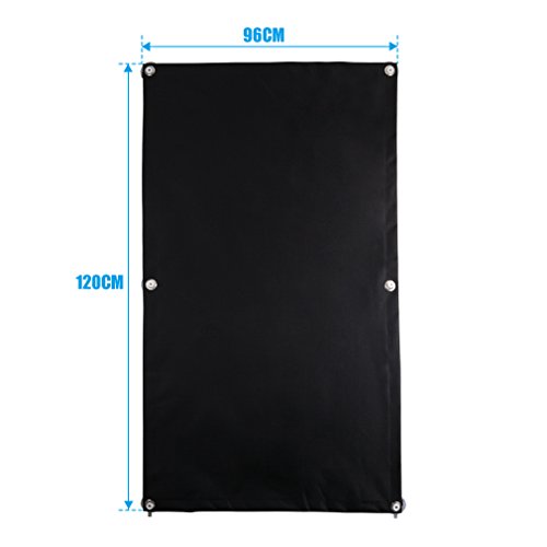 KINLO® Rollo für Dachfenster Schwarz 96 x 120cm(BxL) TOP Qualität Verdunkelungsrollo Dachfenster Hitzeschutz aus 100% Polyesterfasern Dachfensterplissee ohne Bohren Thermorollo für Verlux mit Krafthaftsaugern - 5