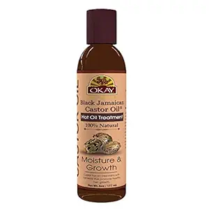 Black Jamaican Castor Oil Hot Oil Treatment Helps With Hair Growth Restores Damaged Hair Silicone,Paraben Free For All Hair Types and Textures Made in USA 6oz