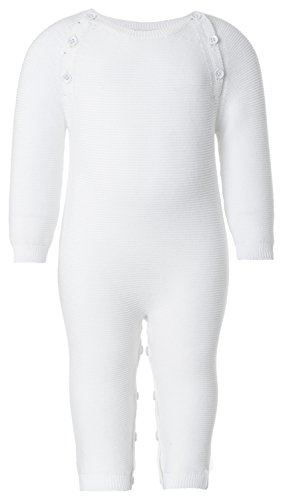 Noppies Unisex Baby U Playsuit knit Pip Bodysuit, White (white C001), 0-3 Months (Manufacturer size: 50)