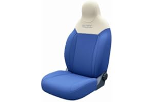 Italfodere - Accessori Auto - Coprisedili Auto Compatibili con Grande Panda - Anteriori - In Cotone - Facile da Installare - Fatti a Mano - Made in Italy - Vari Colori (PANNA/BLU)