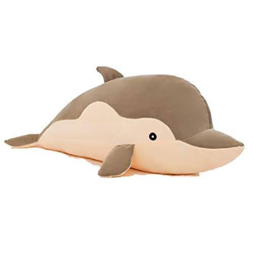 Preisvergleich Produktbild Plüschtier Kuscheltiere Kopfkissen Kuscheltiere Delfin Kissen Mädchen Kissen Babybettausstattung (Color : Brown, Size : 70cm / 27.6inches)